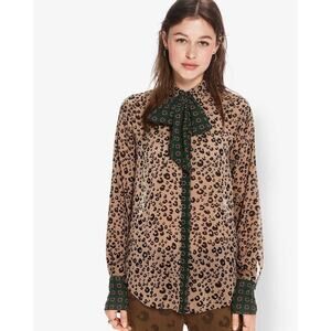 Scotch & Soda Expedition Express Animal Print Button Up Blouse
